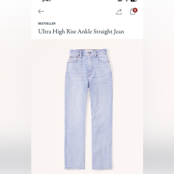 Ultra High Rise Ankle Straight Jeans - Picture 9 of 14